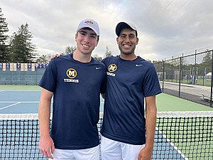 Menlo's Sam Engel and Nikhil Kothari won the WBAL doubles title